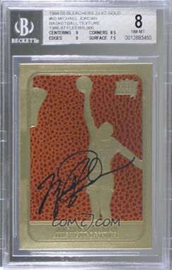 1997-00 23KT Gold Card Fleer Reprints - Rookies #J867.9 - Michael Jordan 1986-87 (Gold Border, Ball Color/Texture Background, Black Signature) [BGS 8 NM‑MT]