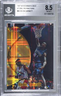 1997-98 Bowman's Best - [Base] - Atomic Refractor #90 - Kevin Garnett [BGS 8.5 NM‑MT+]