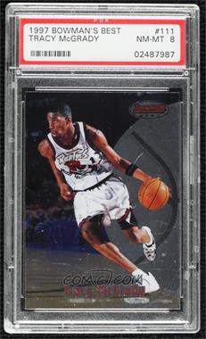 1997-98 Bowman's Best - [Base] #111 - Tracy McGrady [PSA 8 NM‑MT]