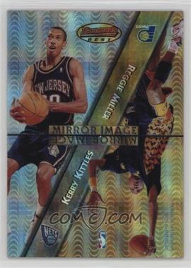 1997-98 Bowman's Best - Mirror Image - Atomic Refractor #MI9 - Kerry Kittles, Reggie Miller, Hakeem Olajuwon, Tony Battie