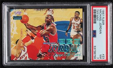 1997-98 Fleer - [Base] - Tiffany #23 - Michael Jordan [PSA 7 NM]