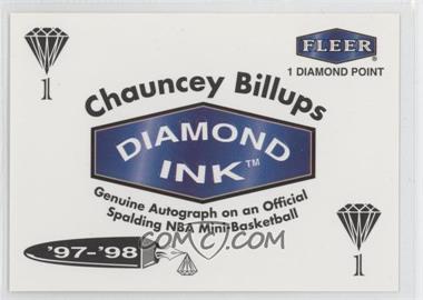 1997-98 Fleer - Diamond Ink Exchange Program - 1 Point #_CHBI - Chauncey Billups