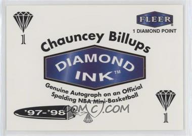 1997-98 Fleer - Diamond Ink Exchange Program - 1 Point #_CHBI - Chauncey Billups