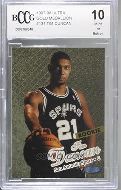 1997-98 Fleer Ultra - [Base] - Gold Medallion #131G - Tim Duncan [BCCG 10 Mint or Better]