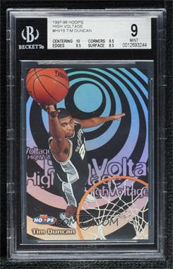 1997-98 NBA Hoops - High Voltage #15HV - Tim Duncan [BGS 9 MINT]