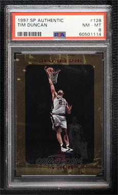 1997-98 SP Authentic - [Base] #128 - Tim Duncan [PSA 8 NM‑MT]