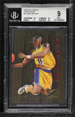 1997-98 Skybox Z-Force - Super Boss #3/SB - Kobe Bryant [BGS 9 MINT]