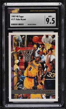 1997-98 Topps - [Base] #171 - Kobe Bryant [CSG 9.5 Mint Plus]