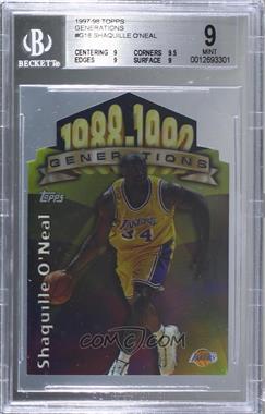 1997-98 Topps - Generations #G18 - Shaquille O'Neal [BGS 9 MINT]