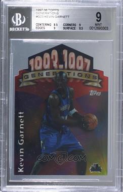 1997-98 Topps - Generations #G23 - Kevin Garnett [BGS 9 MINT]