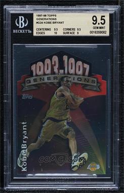 1997-98 Topps - Generations #G24 - Kobe Bryant [BGS 9.5 GEM MINT]