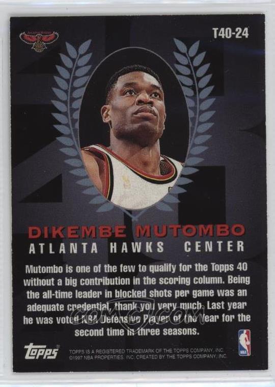 1997-98 Topps - Topps 40 #T40-24 - Dikembe Mutombo