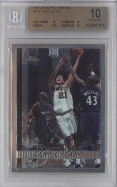 1997-98 Topps Chrome - [Base] #115 - Tim Duncan [BGS 10 PRISTINE]