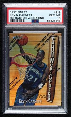 1997-98 Topps Finest - [Base] - Refractor #319 - Rare - Gold - Kevin Garnett /289 [PSA 10 GEM MT]