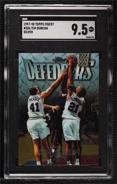 1997-98 Topps Finest - [Base] #306 - Uncommon - Silver - Tim Duncan [SGC 9.5 Mint+]