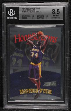 1997-98 Topps Stadium Club - Hoop Screams #HS1 - Shaquille O'Neal [BGS 8.5 NM‑MT+]