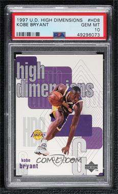 1997-98 Upper Deck - High Dimensions #HD8 - Kobe Bryant /2000 [PSA 10 GEM MT]