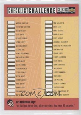 1997-98 Upper Deck Collector's Choice - [Base] #196 - Checklist - Challenge