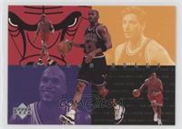 Michael Jordan, Dennis Rodman, Toni Kukoc, Ron Harper, Scottie Pippen