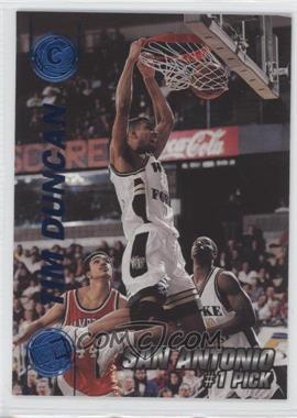 1997 Press Pass Double Threat - [Base] - Blue #1 - Tim Duncan