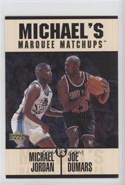 1997 Upper Deck Jordan Rare Air - Michael's Marquee Matchups Oversize #MM1 - Michael Jordan, Joe Dumars