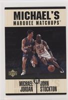 Michael Jordan, John Stockton [COMC RCR Near Mint‑Mint]