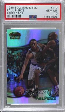 1998-99 Bowman's Best - [Base] - Refractor #110 - Paul Pierce /400 [PSA 10 GEM MT]