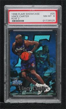 1998-99 Flair Showcase - [Base] - Row 2 #25 - Vince Carter [PSA 8 NM‑MT]