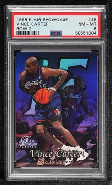 1998-99 Flair Showcase - [Base] - Row 2 #25 - Vince Carter [PSA 8 NM‑MT]