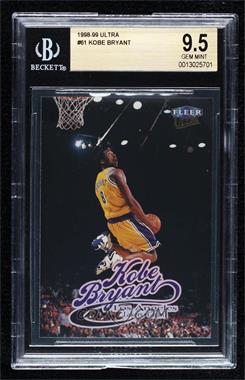 1998-99 Fleer Ultra - [Base] #61 - Kobe Bryant [BGS 9.5 GEM MINT]