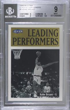 1998-99 Fleer Ultra - Leading Performers #3 LP - Kobe Bryant [BGS 9 MINT]