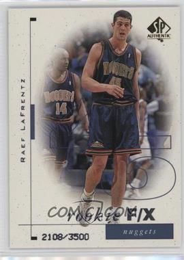 1998-99 SP Authentic - [Base] #93 - Rookie F/X - Raef LaFrentz /3500