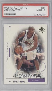 1998-99 SP Authentic - [Base] #95 - Rookie F/X - Vince Carter /3500 [PSA 9 MINT]