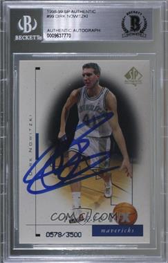 1998-99 SP Authentic - [Base] #99 - Rookie F/X - Dirk Nowitzki /3500 [BAS BGS Authentic]