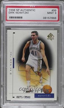 1998-99 SP Authentic - [Base] #99 - Rookie F/X - Dirk Nowitzki /3500 [PSA 9 MINT]