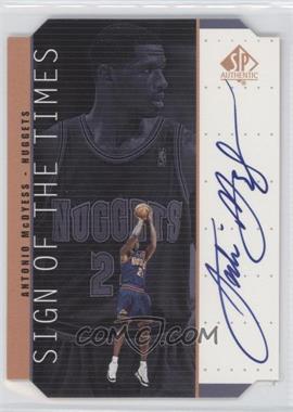 1998-99 SP Authentic - Sign of the Times - Bronze #AM - Antonio McDyess