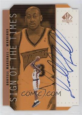 1998-99 SP Authentic - Sign of the Times - Bronze #DM - Donyell Marshall