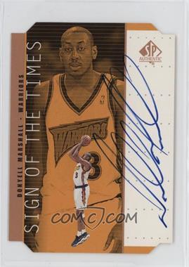 1998-99 SP Authentic - Sign of the Times - Bronze #DM - Donyell Marshall