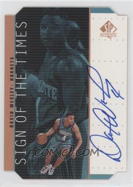 1998-99 SP Authentic - Sign of the Times - Bronze #DV - David Wesley