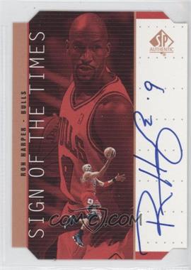 1998-99 SP Authentic - Sign of the Times - Bronze #RH - Ron Harper
