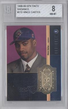 1998-99 SPx Finite - [Base] - Radiance #215 - Vince Carter /1500 [BGS 8 NM‑MT]