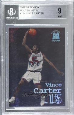 1998-99 Skybox Molten Metal - [Base] #134 - Vince Carter [BGS 9 MINT]