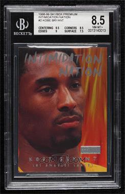 1998-99 Skybox Premium - Intimidation Nation #2 IN - Kobe Bryant [BGS 8.5 NM‑MT+]