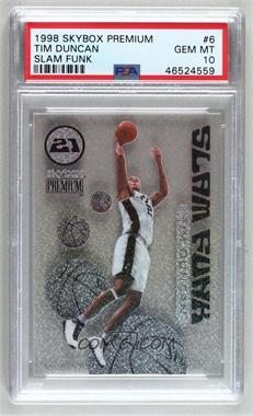 1998-99 Skybox Premium - Slam Funk #6 SF - Tim Duncan [PSA 10 GEM MT]