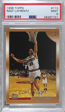 1998-99 Topps - [Base] #113 - Raef LaFrentz [PSA 9 MINT]