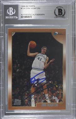 1998-99 Topps - [Base] #154 - Dirk Nowitzki [BAS BGS Authentic]