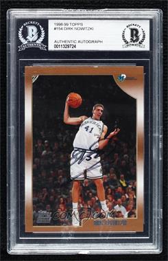 1998-99 Topps - [Base] #154 - Dirk Nowitzki [BAS Authentic]