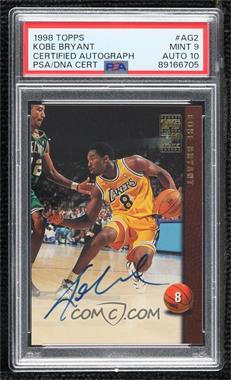 1998-99 Topps - Certified Autographs #AG2 - Kobe Bryant [PSA 9 MINT]