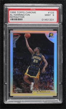 1998-99 Topps Chrome - [Base] - Refractor #133 - Al Harrington [PSA 9 MINT]