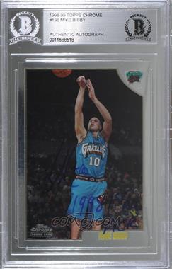 1998-99 Topps Chrome - [Base] #196 - Mike Bibby [BAS Authentic]